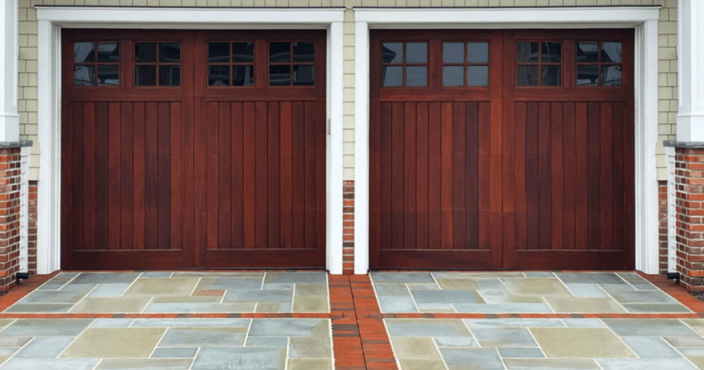 custom garage door wood panel