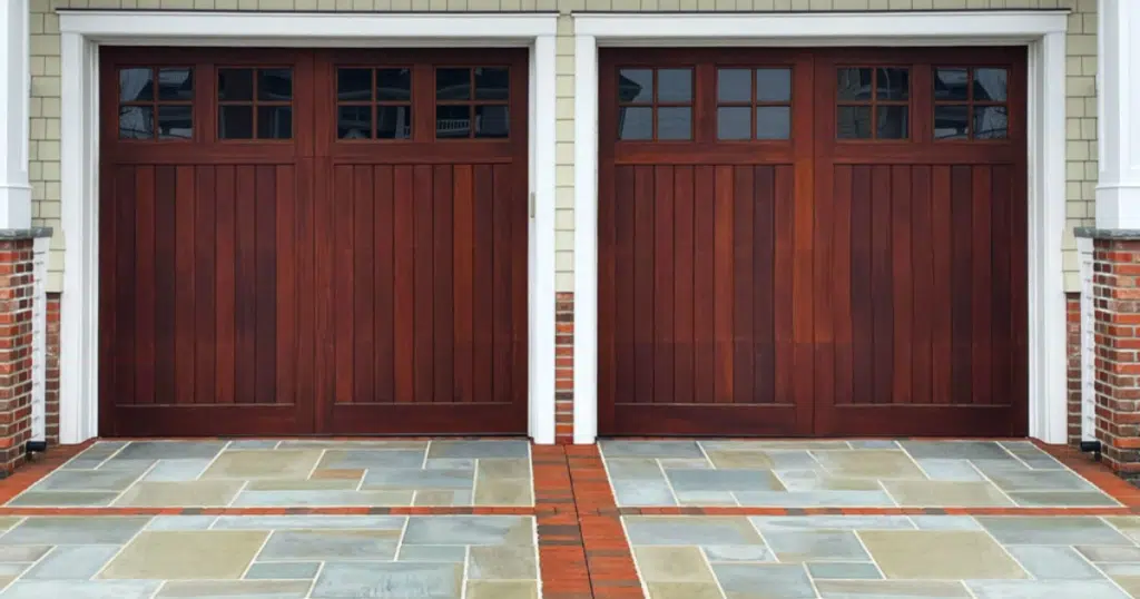 custom garage door wood panel