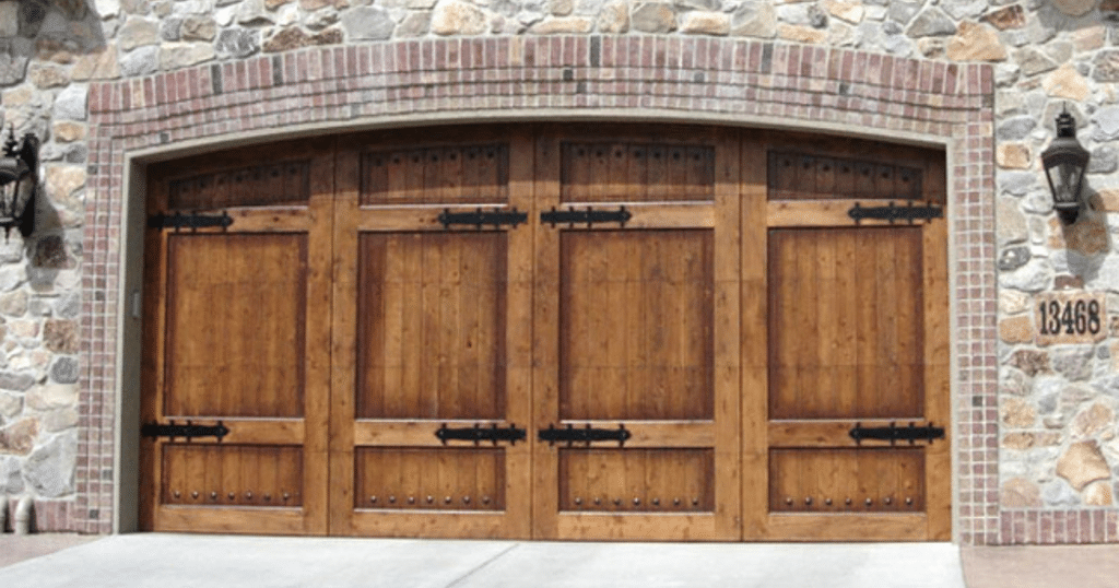 wood panel garage door
