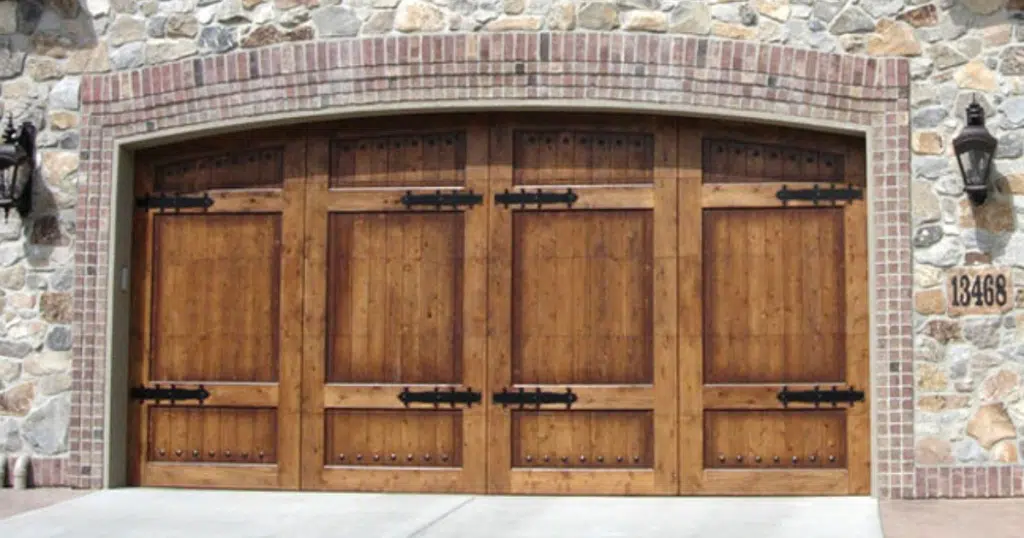wood panel garage door