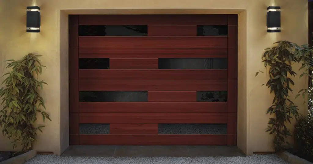 wooden garage door